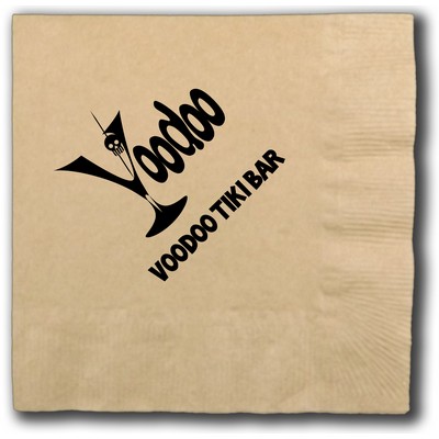 1-Ply Natural Kraft 100% Recycled Beverage Napkin