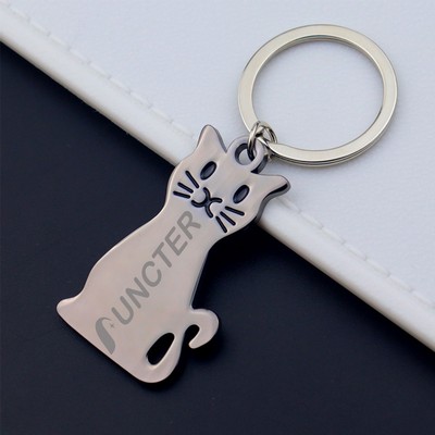 Black Cute Cat Key Chain