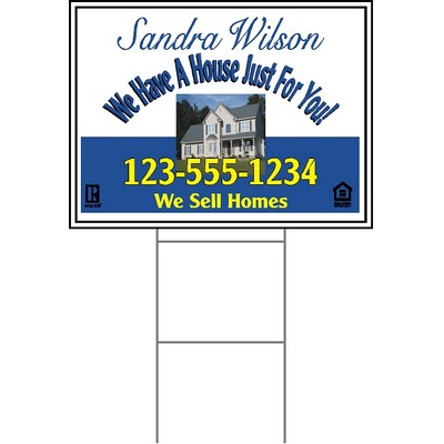 18"x24" 4mm Corrugated Plastic Outdoor Lawn Sign (One Color to Full Color)