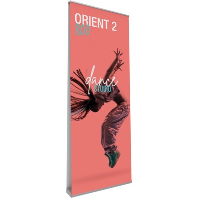 Orient 800 Silver Double-Sided Retractable Banner Stand