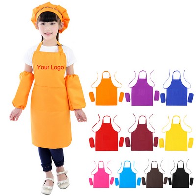 Kids Custom Apron, Hat, & Sleeve Set For Art Painting Projects