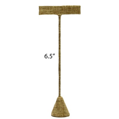 Large Burlap Earring Tree T-Bar Stand