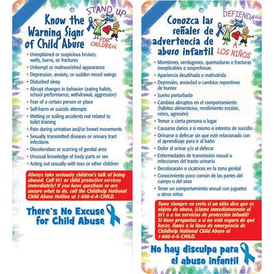 Stand Up For Children Know The Warning Signs Of Child Abuse English/Spanish Glancer - Personalized