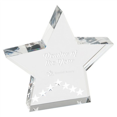 Silver Star Performance Acrylic Award, 5"H