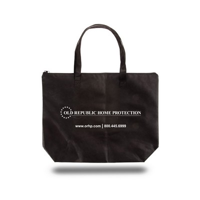 Zippered Non Woven Tote Bag