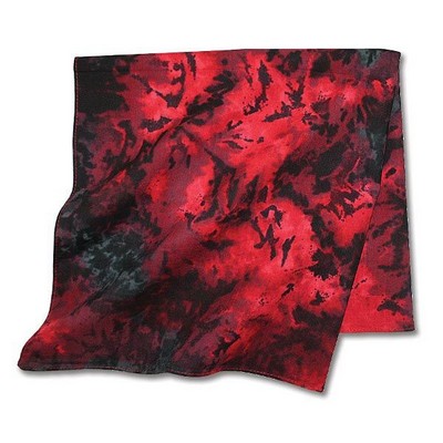 Red/ Black Tie Dye Bandanna 22"x22" (Printed)