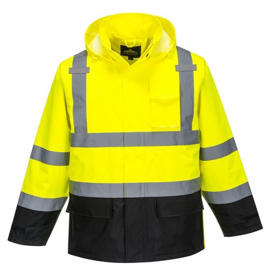 High Vis Contrast Rain Jacket, Class 3