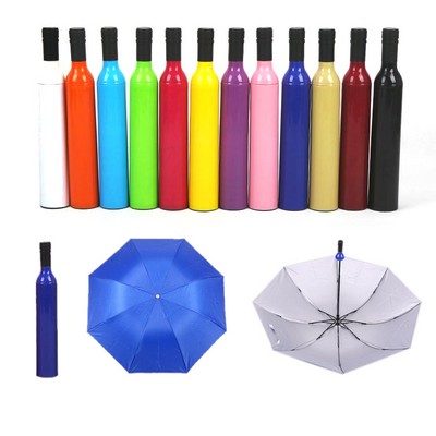 Portable Folding Wine Bottle Umbrella