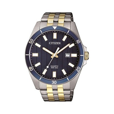 Citizen Men's Quartz Watch, Two-tone Stainless Steel with Blue Dial