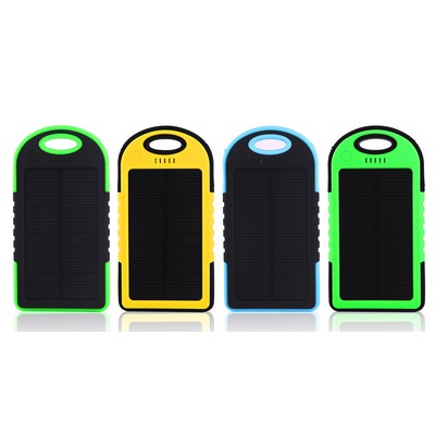 4000mAh Solar Power Bank Waterproof/Shockproof/Dustproof