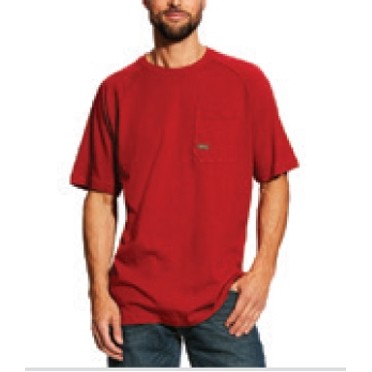 Ariat® Rebar™ Cotton Strong™ Men's Rio Red T-Shirt