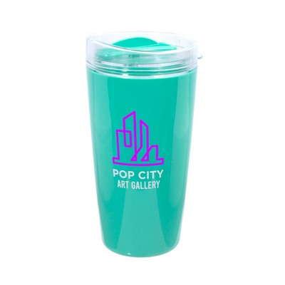 16 oz. Thumb Slide Coffee Tumbler (2 Color Imprint)