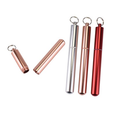 Metal Pocket Pill Case/Toothpick Holder