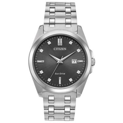 Citizen Men's Eco-Drive Corso Stainless Steel Watch w/Gray Dial