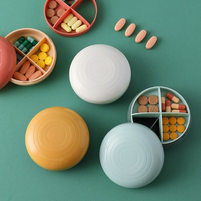 Round Removable 7-compartment Pill Box