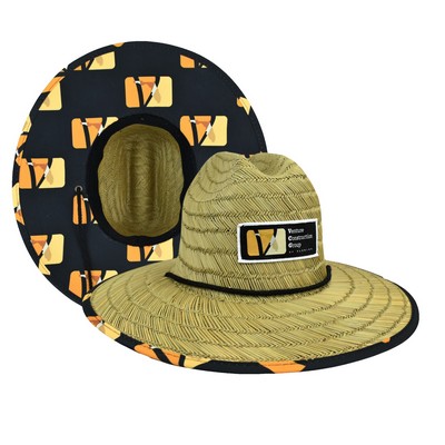 Zon Custom Lifeguard Straw Hat w/Full Color Imprint