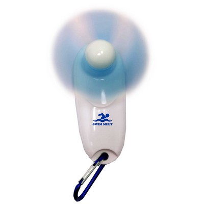 Hand Held Mini Fan With light (BLUE)