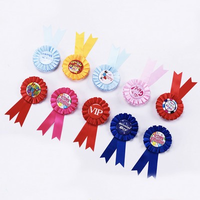 Honorable Mention Award Rosette Ribbon Badge