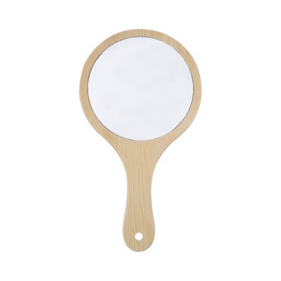 Wooden Handle Mirror