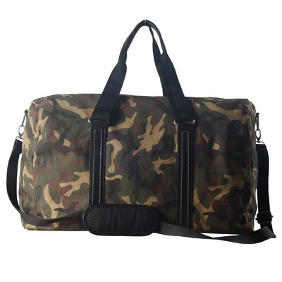 Camouflage Cotton Canvas Luggage Bag