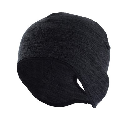 Ponytail Fleece Skull beanie Hat