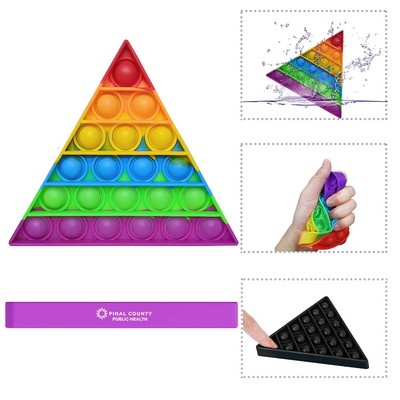 Triangle Shaped Fidget Popper Silicone Toy