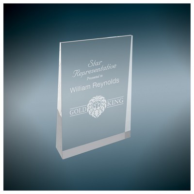 4.5" X 7" Silver Acrylic Wedge Award