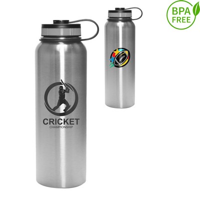 41 oz. BPA free Vacuum Sports Water Bottles w/ Tethered Lid