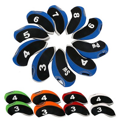 10pcs Neoprene Golf Club Cover