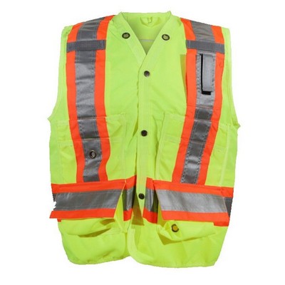 150D Lime Green Econo Surveyor Vest