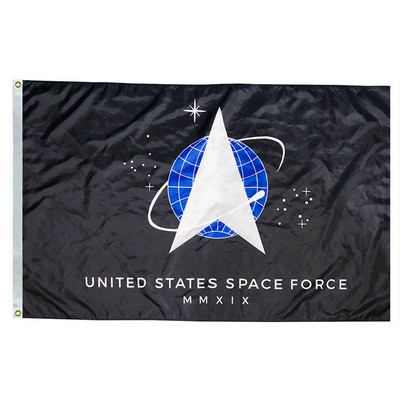 Space Force 3' x 5' Outdoor Nylon with Heading and Grommets