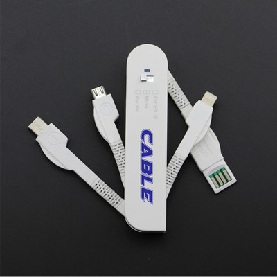 Portable 3-in-1 Sabre Data Cable