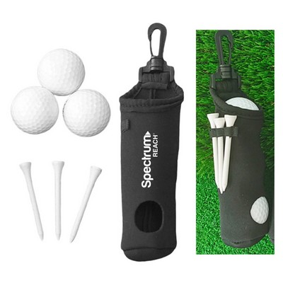 Neoprene Golf Ball & Tee Holder