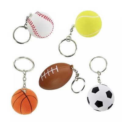 Ball Shape Stress Reliever Keychain