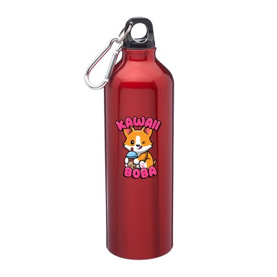 24 oz. Tag-a-Long Aluminum Water Bottle (Full Color Imprint)