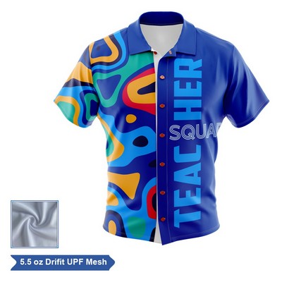 Sublimation UPF Mesh Camp Shirt - Men Women Kids