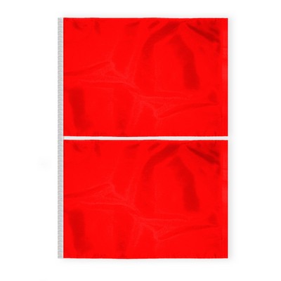 2.5'x3.3' 1ply Nylon Double Red Beach Safety Flag with sleeve