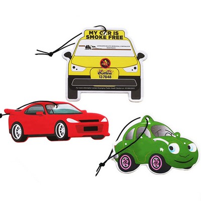 Car Shape Full Color Printed Air Freshener up to 10 sq inches