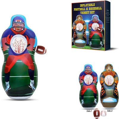 Inflatable Football & Baseball Target Set