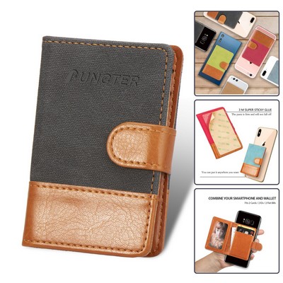 Stick-on Phone Wallet, Slim Expandable Credit Card Pocket