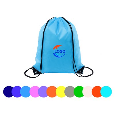 MOQ 20pcs Polyester Drawstring Backpack Bag