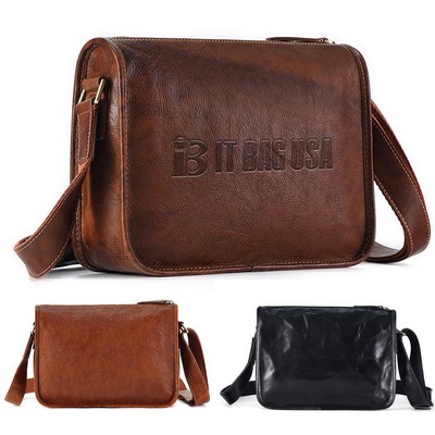 Premium Leather Messenger Tote Bag for Men