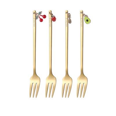 Fruit Pendant Stainless Steel Fruit Fork Cake Fork