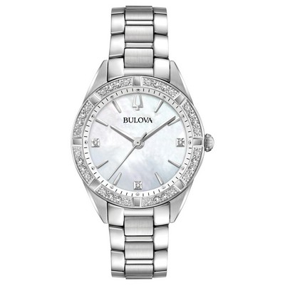 Bulova® Ladies Sutton Mother of Pearls Dial Watch w/Diamond Accents