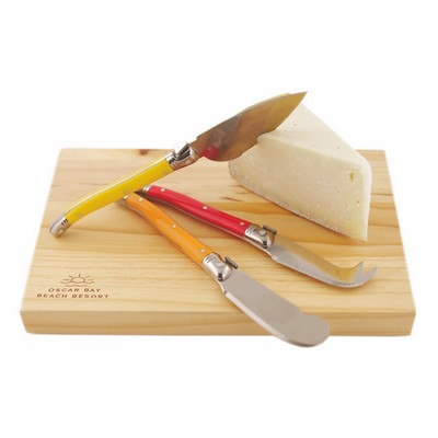 True® Sunnyside™: Cheese Knives & Cutting Board