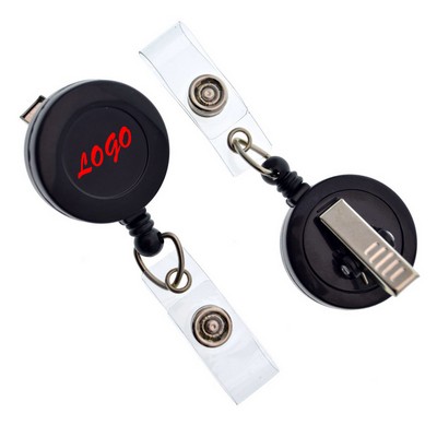 Round Retractable Badge Reel with Alligator Swivel Clip