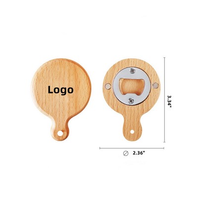 Wood Beer Opener Bamboo Refrigerator Magnet Magnetic Bottle Openers Kitchen Tools