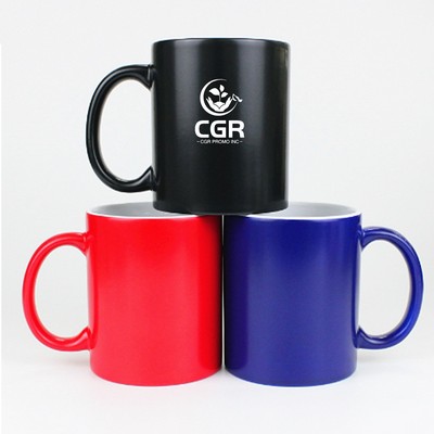 11 Oz. Ceramic Coffee Mug with Dynamic Color Alteration