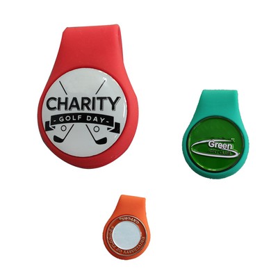 Silicone Golf Ball Marker Hat Clip Strong Magnetic