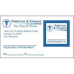 Appointment Card w/Removable Square Label